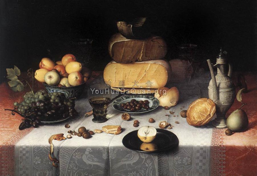 Still-Life with Cheeses - 弗洛里斯·克莱兹·凡·Dijck